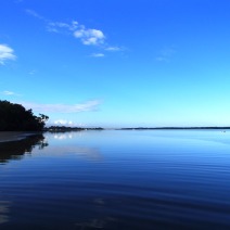 Blue sky and calm waters